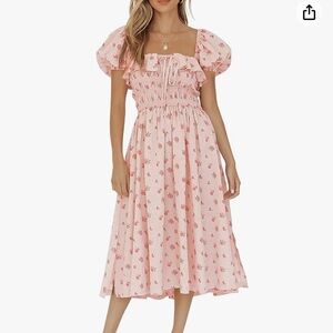 Pink floral midi/maxi dress